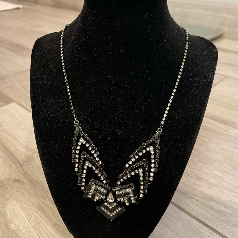 Adia Kibur necklace art deco statement chevron baublebar geometric